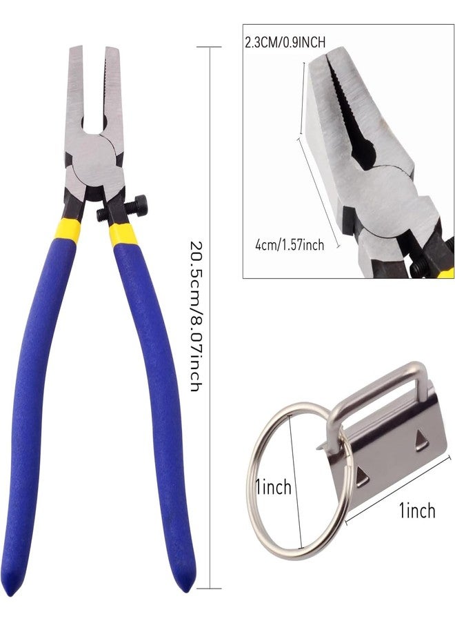 SETROVIC Key Fob Hardware Keychain Hardware Set Includes 1" 4 Color Keychain Hardware with Key Rings 24 pcs and Key Fob Glass Running Pliers - Image 4